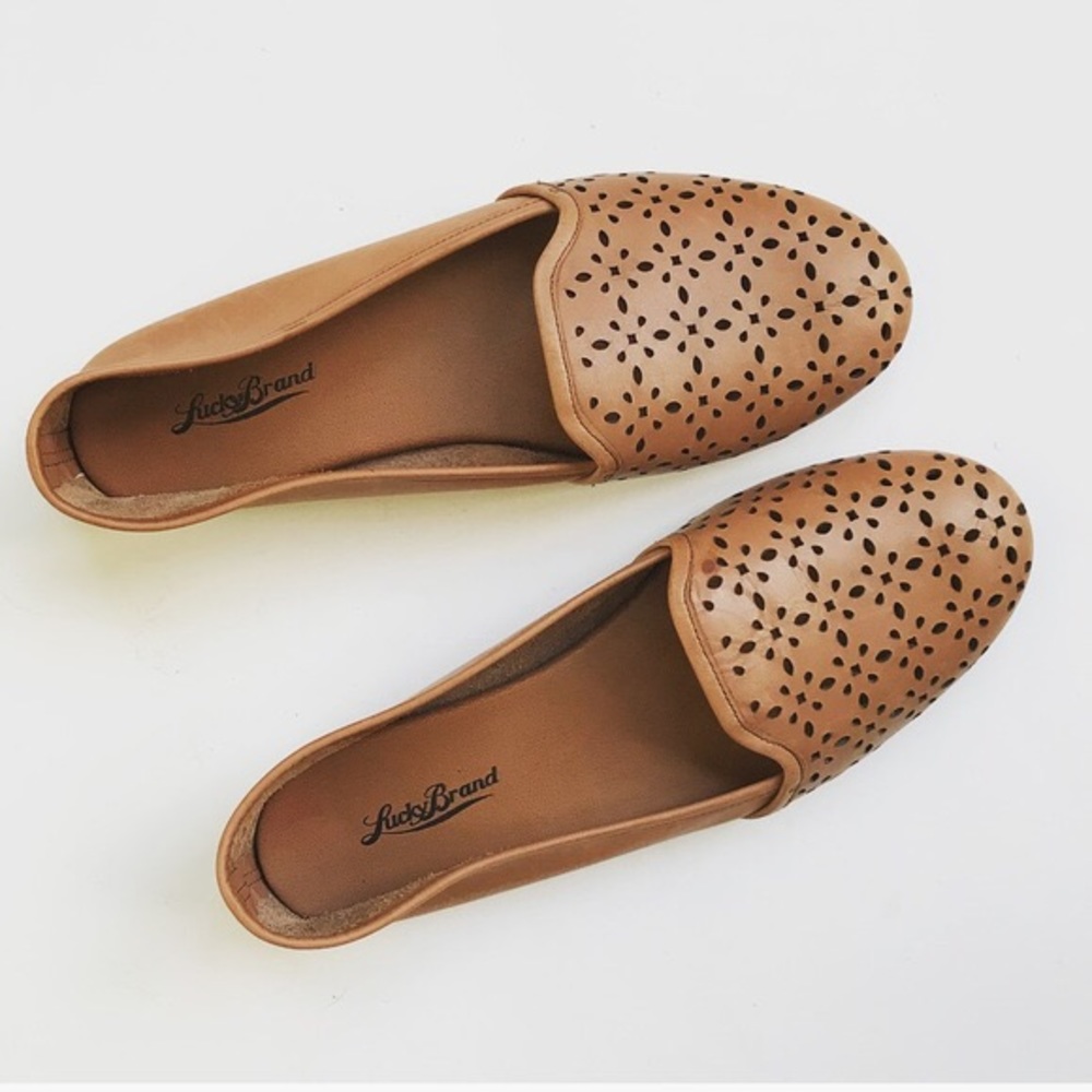 Lucky Brand Leather Perforated Loafers